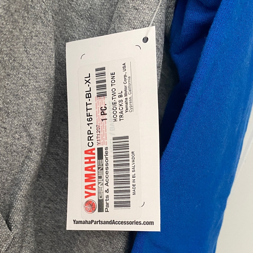 Yamaha Racing Hoodie in Gray and Blue - Picture 2 of 7